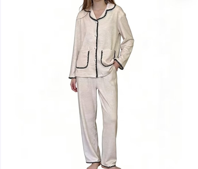 Lyxigt Pyjamas-set i Cashmere-mix – Ultimat mjukhet för kalla nätter