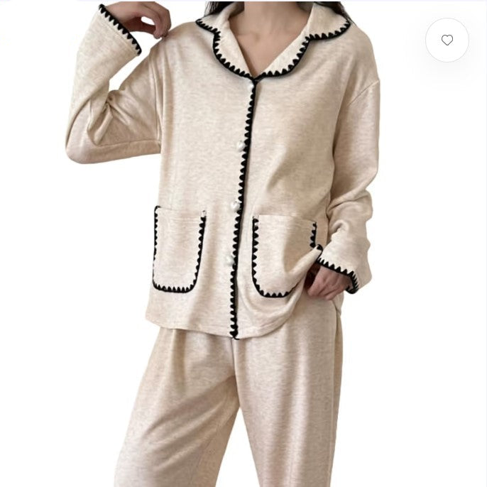 Lyxigt Pyjamas-set i Cashmere-mix – Ultimat mjukhet för kalla nätter