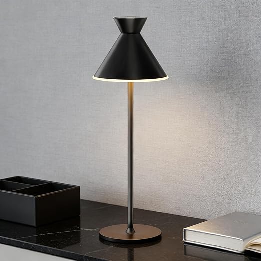 DEELUX Trådlös LED-bordslampa – Elegant design för alla tillfällen svart