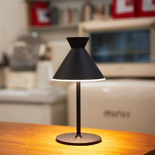 DEELUX Trådlös LED-bordslampa – Elegant design för alla tillfällen svart