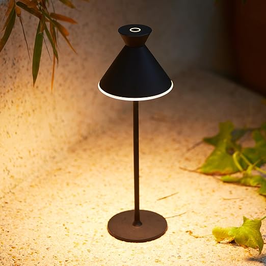 DEELUX Trådlös LED-bordslampa – Elegant design för alla tillfällen svart