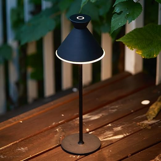 DEELUX Trådlös LED-bordslampa – Elegant design för alla tillfällen svart