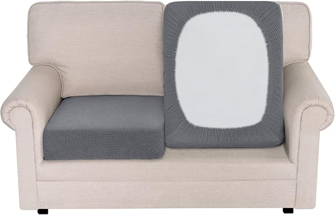 BellaHills Sittkuddfodral – Ge din soffa ett nytt liv (2-pack, Grå)