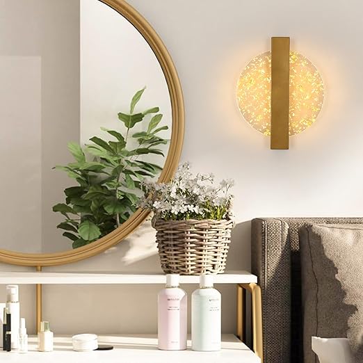 DELIPOP Modern Vägglampa – Cirkulär design i elegant guldfinish (12W)