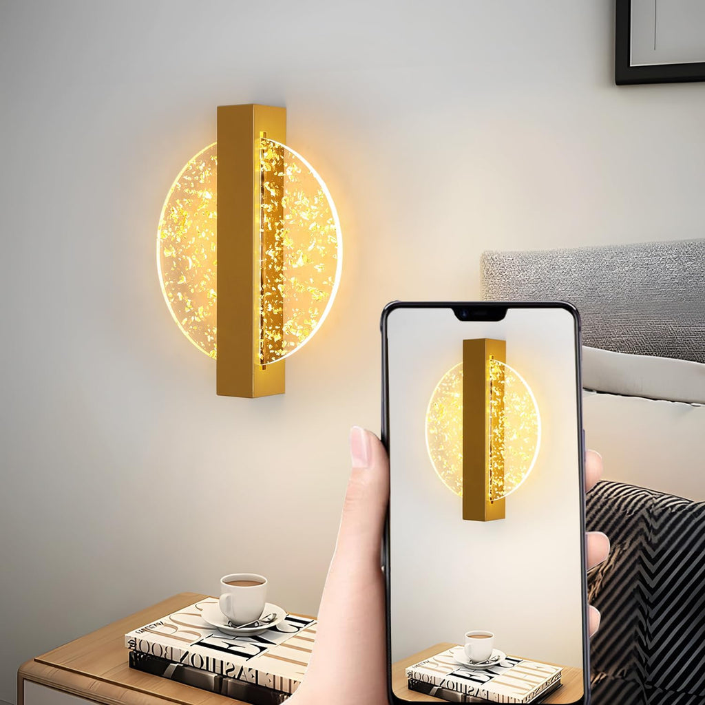 DELIPOP Modern Vägglampa – Cirkulär design i elegant guldfinish (12W)