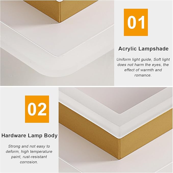 DELIPOP Modern Taklampa – Elegant geometrisk design i guld (30W)