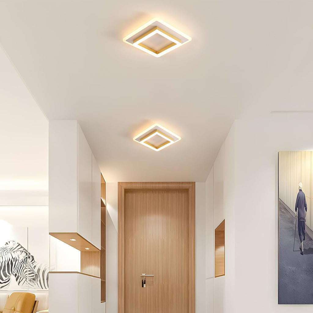 DELIPOP Modern Taklampa – Elegant geometrisk design i guld (30W)
