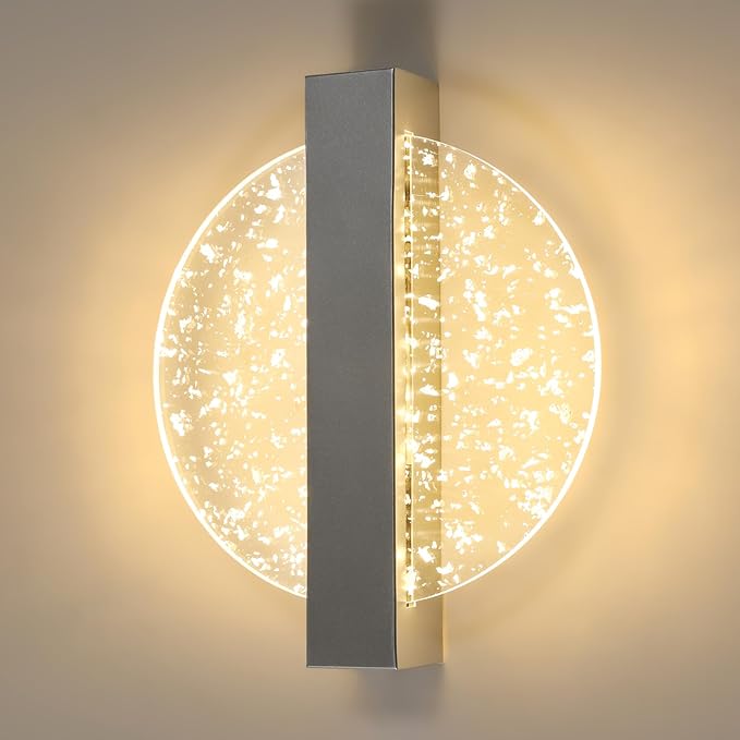 DELIPOP Modern Vägglampa – Cirkulär design med varmt ljussken (12W)