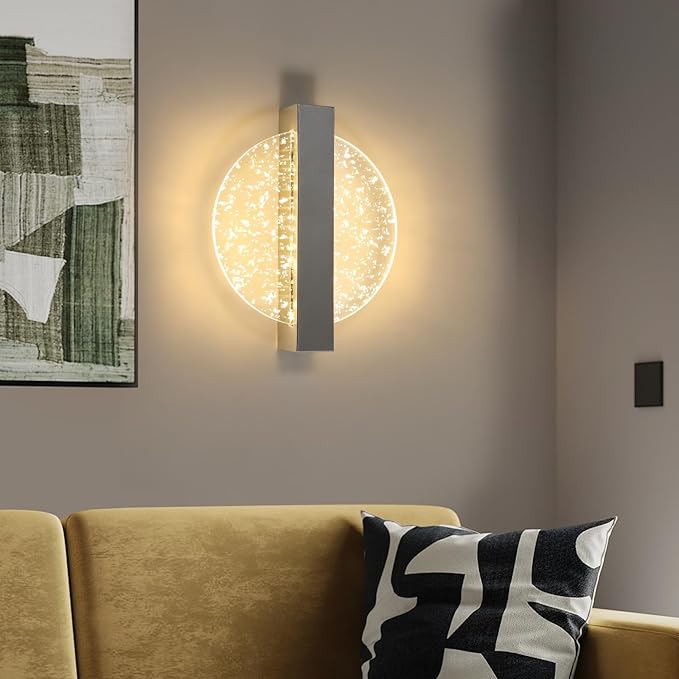 DELIPOP Modern Vägglampa – Cirkulär design med varmt ljussken (12W)