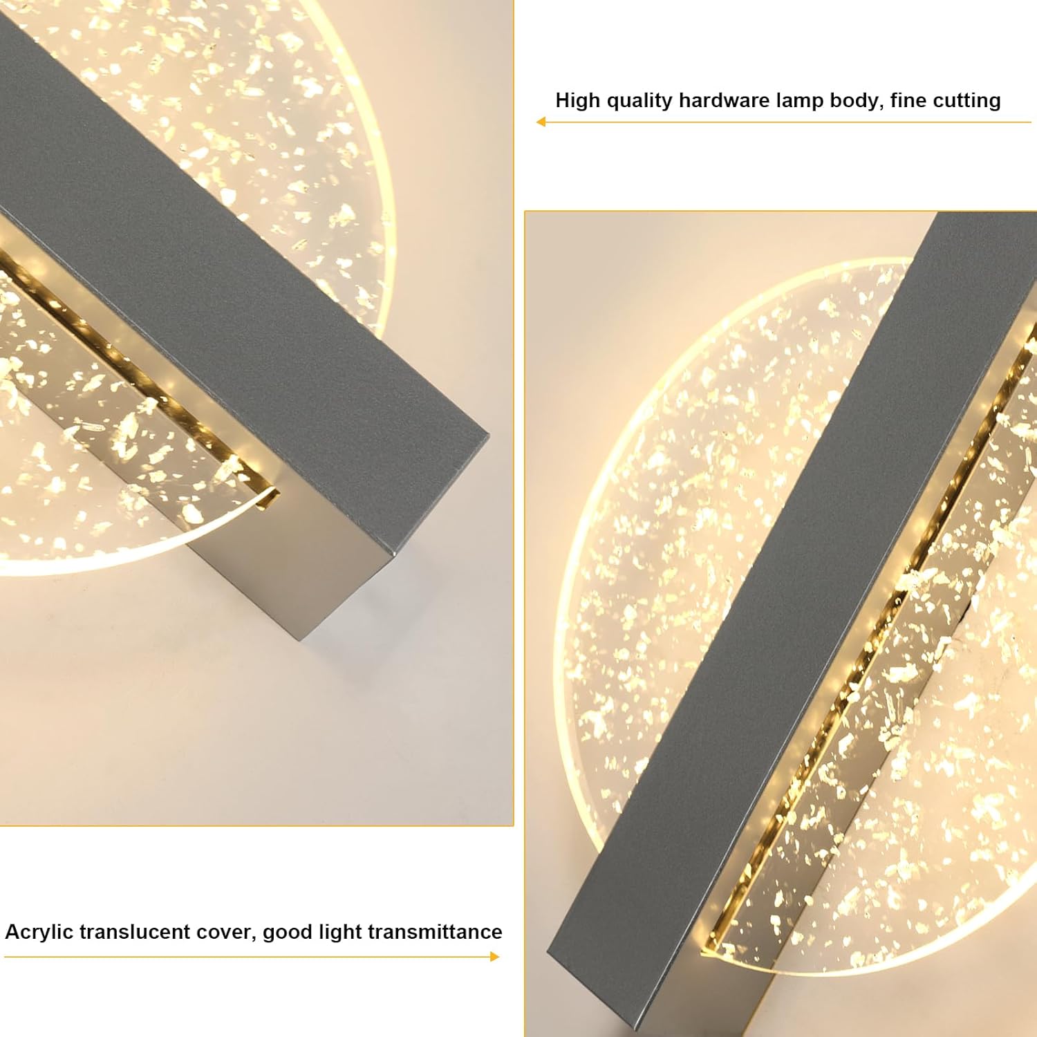 DELIPOP Modern Vägglampa – Cirkulär design med varmt ljussken (12W)