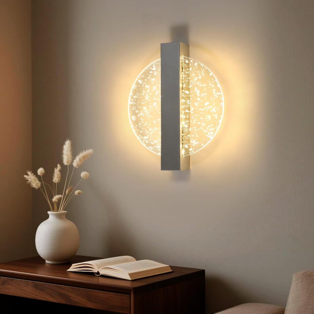 DELIPOP Modern Vägglampa – Cirkulär design med varmt ljussken (12W)