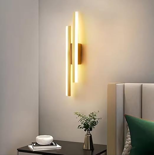DELIPOP Modern Vägglampa – 3 valbara ljuslägen i stilren guldfinish (16W)  3000K/4500K/6500K [Energy Class E]