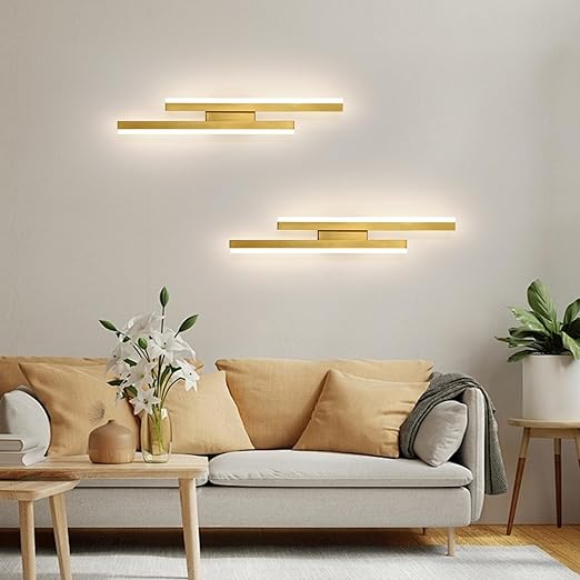 DELIPOP Modern Vägglampa – 3 valbara ljuslägen i stilren guldfinish (16W)  3000K/4500K/6500K [Energy Class E]