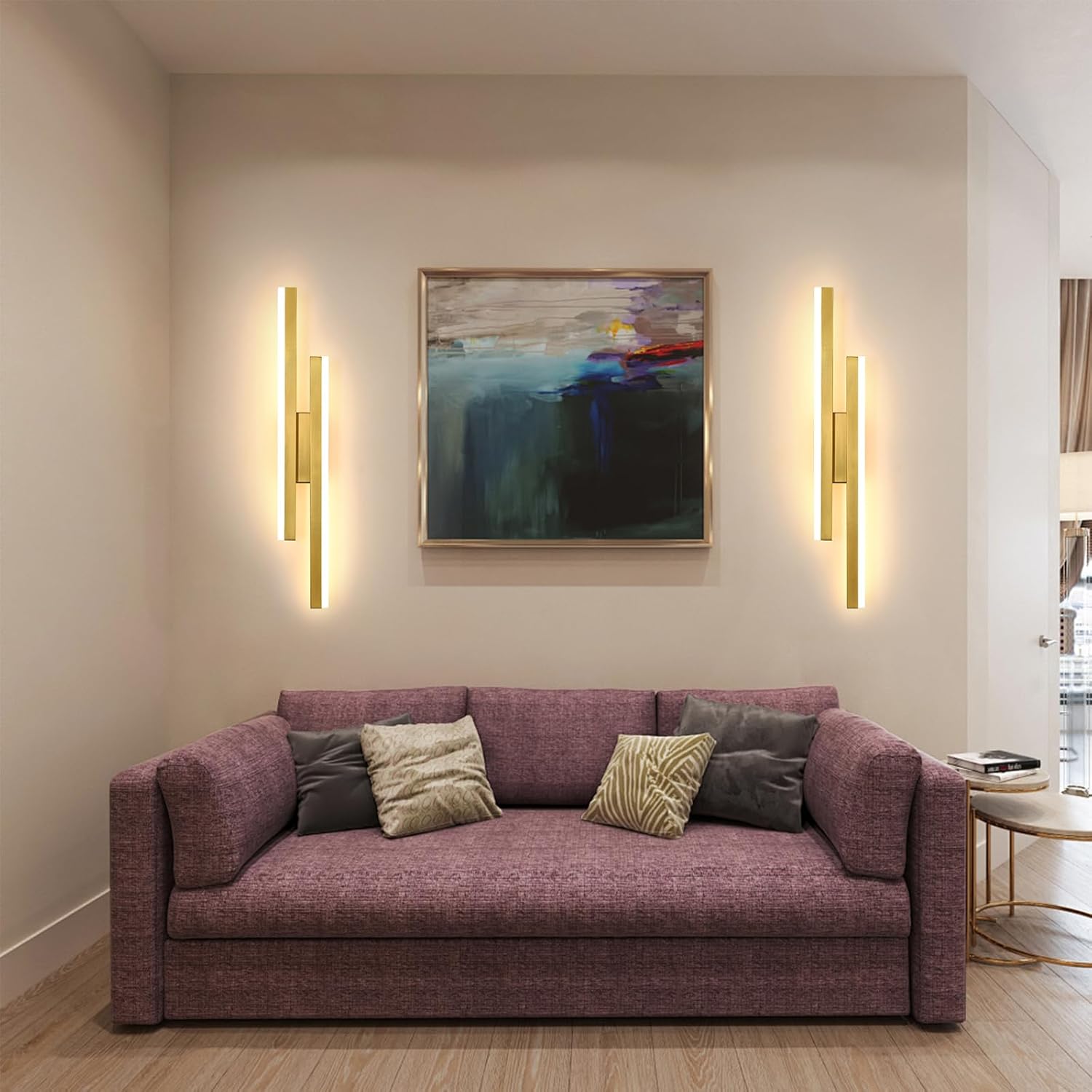 DELIPOP Modern Vägglampa – 3 valbara ljuslägen i stilren guldfinish (16W)  3000K/4500K/6500K [Energy Class E]