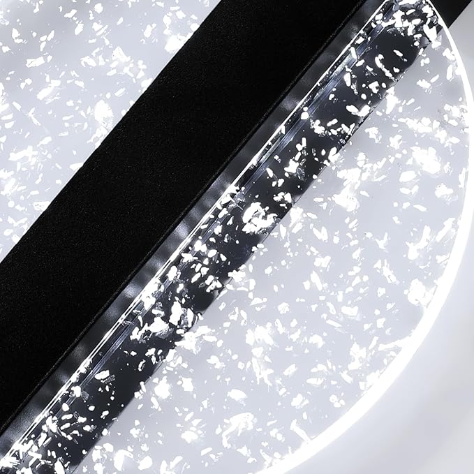DELIPOP Modern Vägglampa – Cirkulär design i mattsvart (12W, Kallvitt ljus)