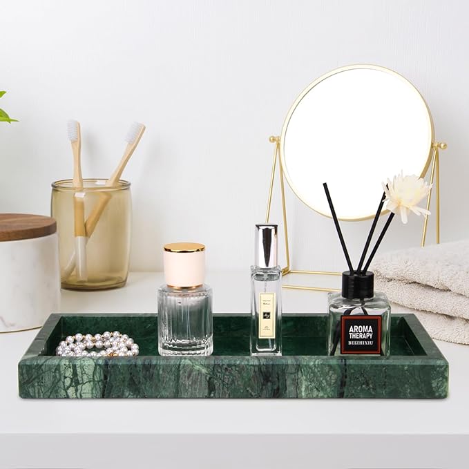 Elegant Bricka i Naturmarmor – Stilren ordning med lyxig finish