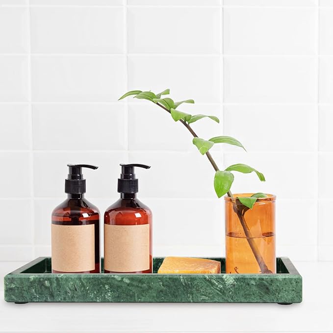Elegant Bricka i Naturmarmor – Stilren ordning med lyxig finish