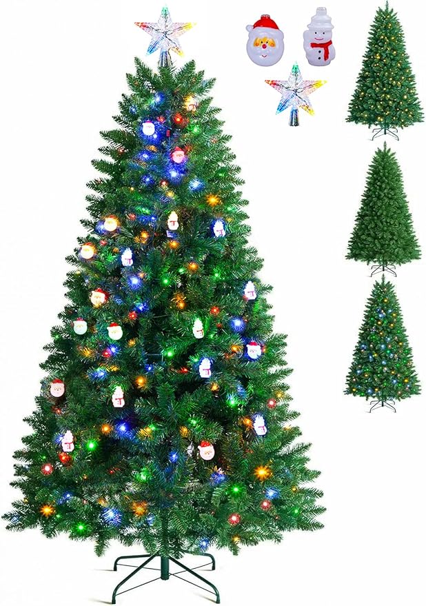 SINCHEREU Konstgjord Julgran 180 cm – Med integrerad LED-belysning