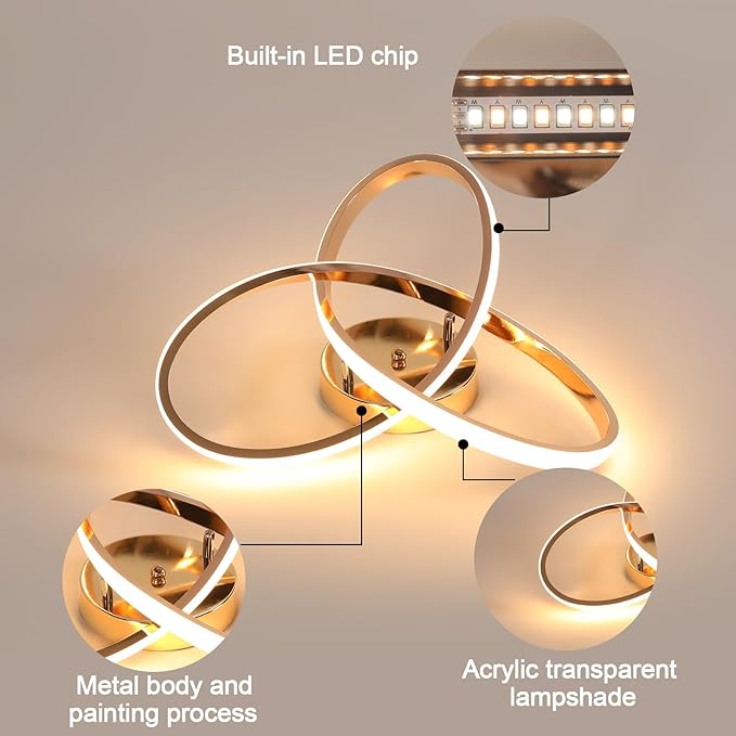 Modern LED-taklampa från DELIPOP – Dimbar med fjärrkontroll & minnesfunktion