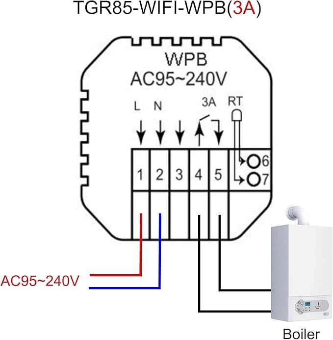 Smart Wi-Fi Termostat – Ta full kontroll över din värmekostnad 3A TGR85WIFI-WPB