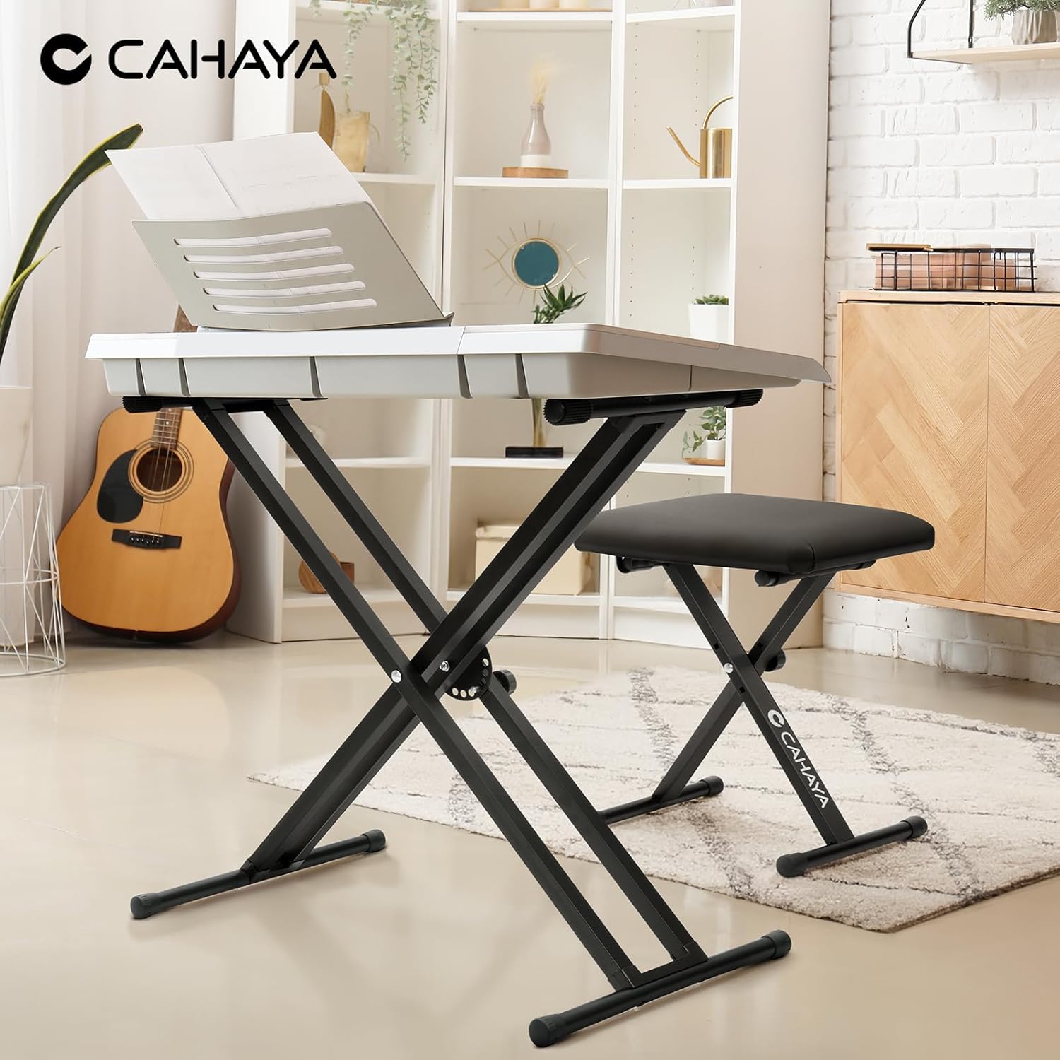 CAHAYA Keyboardstativ – Stabilt, justerbart och perfekt för din musik