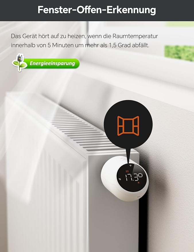 Smart Termostat för Radiatorer – Ta kontroll över värmen i varje rum Kompatibel med Tuya/Smart Life APP, Alexa/Google Home